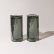 YIELD 16 oz Double-Wall Gray Glass Set
