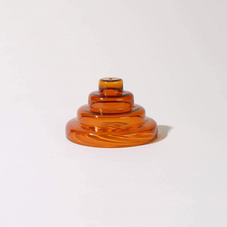 Yield Glass Meso Incense Holder Amber
