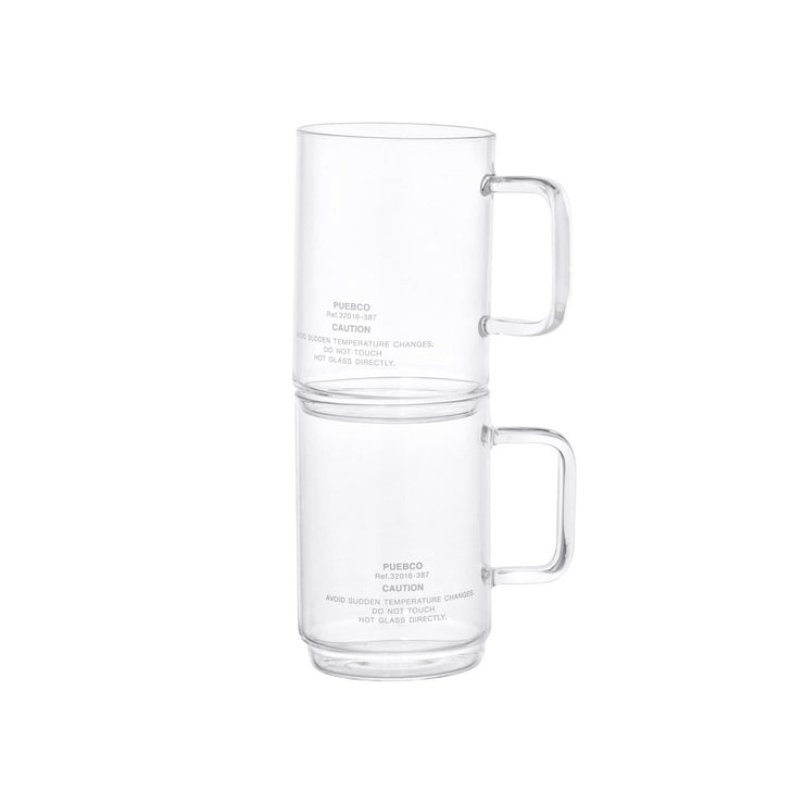 Puebco Borosilicate Glass Mug Shallow Stacking