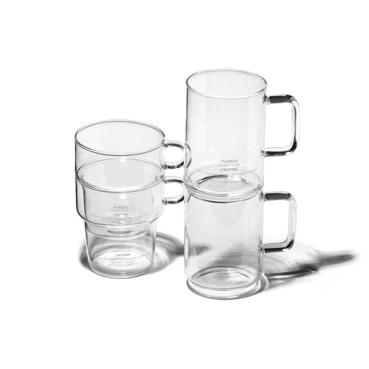 Puebco Borosilicate Glass Mug Shallow Stacking